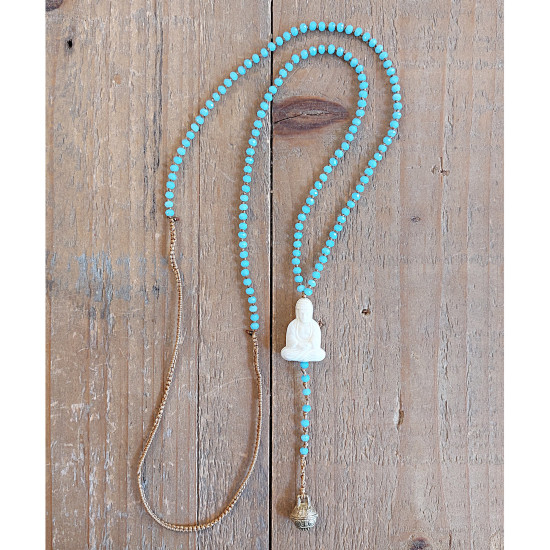 Rosary style Buddha necklace 1002730