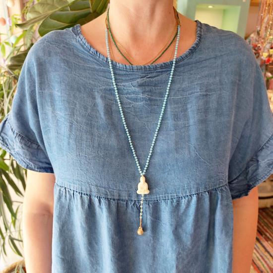 Rosary style Buddha necklace 1002730