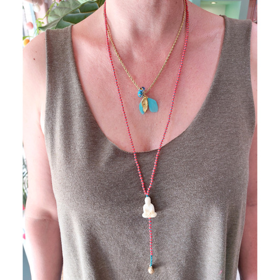 Rosary style Buddha necklace 1002731