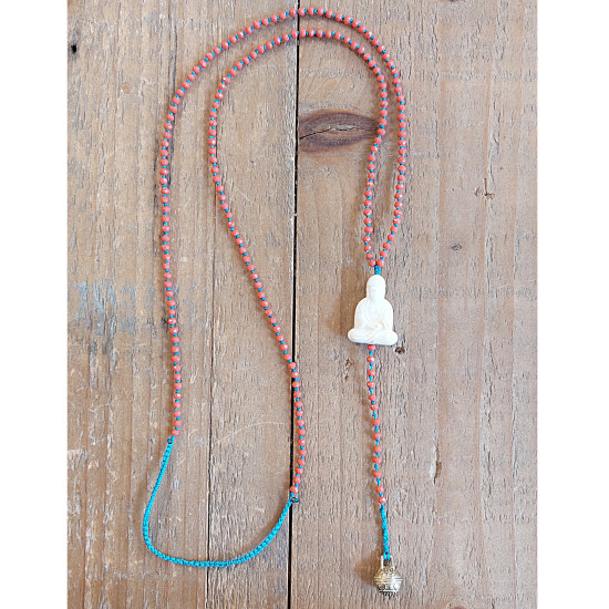 Rosary style Buddha necklace 1002731