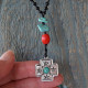 Boho rock cross pendant 1002756