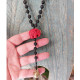 Cinnabar elephant pendant necklace 1002759