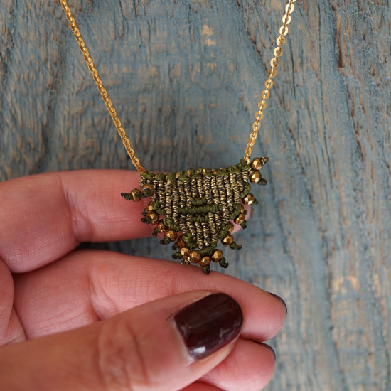 Macrame talisman necklace 1002787