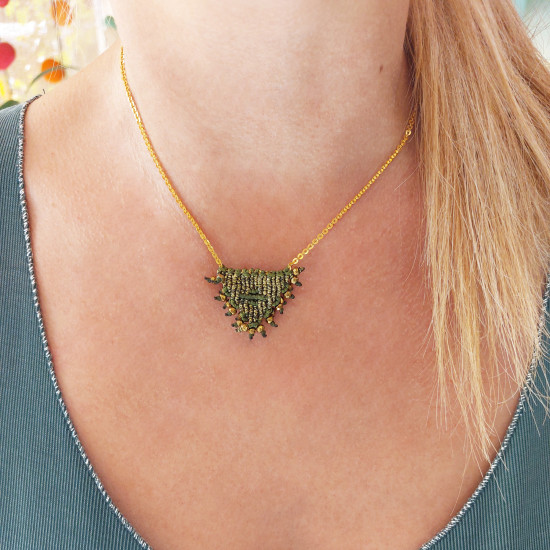 Macrame talisman necklace 1002787