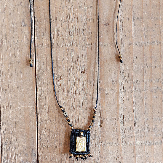Macrame and goldplated silver 925 talisman 1002789