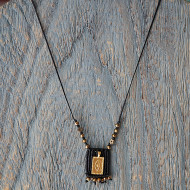 Macrame and goldplated silver 925 talisman 1002789