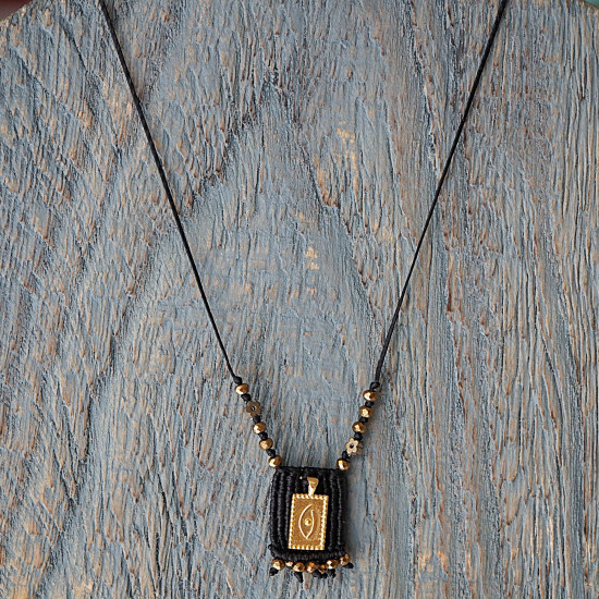 Macrame and goldplated silver 925 talisman 1002789