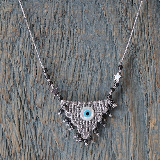 Macrame mother of pearl talisman 1002795