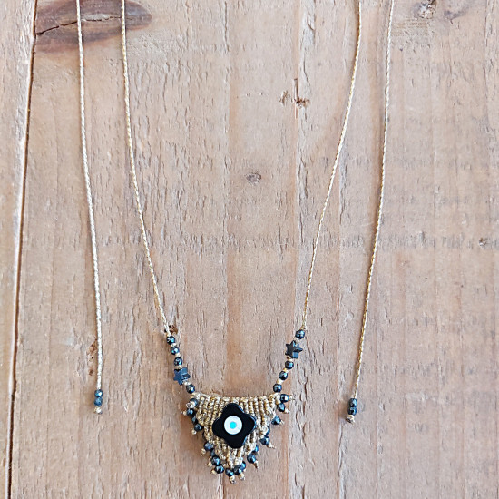 Macrame mother of pearl necklace 1002798