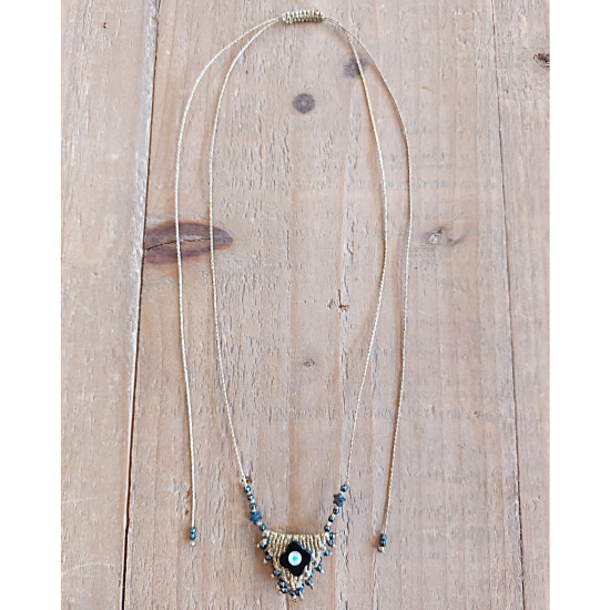 Macrame mother of pearl necklace 1002798