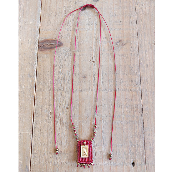Macrame and goldplated silver 925 talisman 1002800