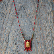 Macrame and goldplated silver 925 talisman 1002800