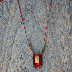 Macrame and goldplated silver 925 talisman 1002800