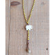 Rosary style elephant necklace 1002894