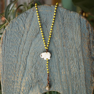 Rosary style elephant necklace 1002894