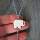 Rosary style elephant necklace 1002895