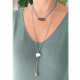 Rosary style elephant necklace 1002895