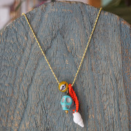 Chain shell necklace 1002932