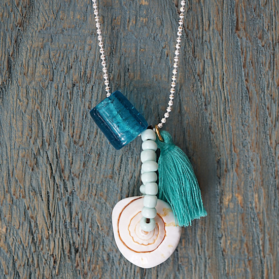 Chain shell necklace 1002935