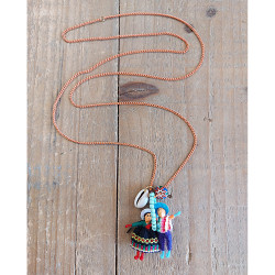 Worry doll chain necklace 1002939
