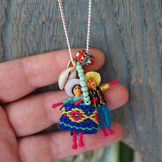 Worry doll chain necklace 1002941