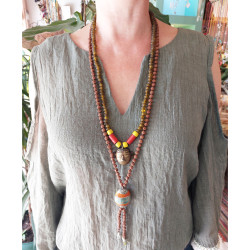 Nepalese Mask Pendant Necklace 1002945