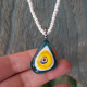 Blown glass necklace 1002949