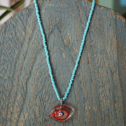 Blown glass necklace 1002951