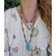 Beaded cross talisman necklace 1002975