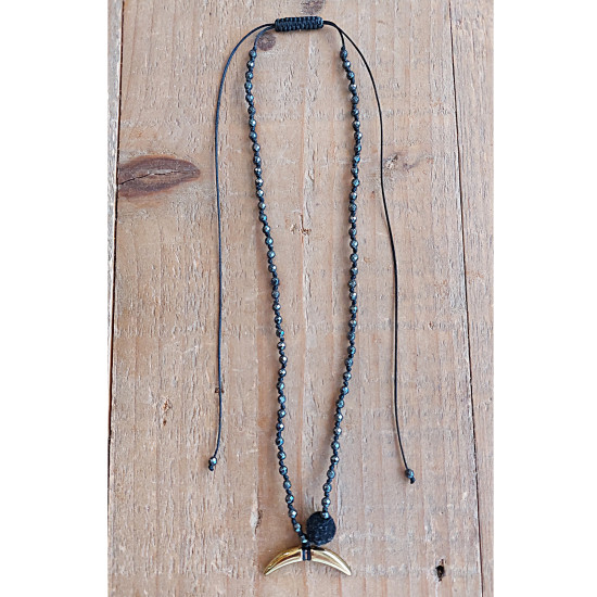 Metal tooth charm necklace 1003038