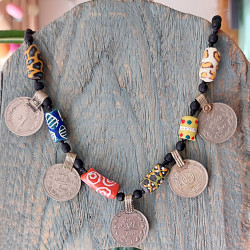 Bohemian coins necklace 1003057