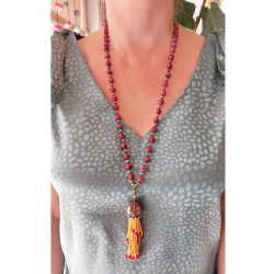 Semiprecious stones necklace 1003059
