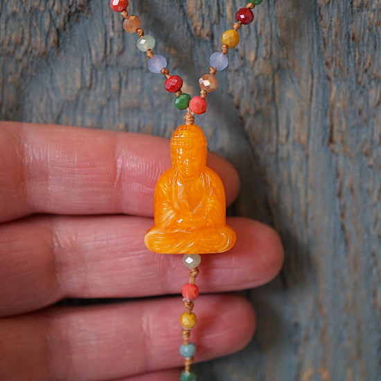Rosary style Buddha necklace 1003082