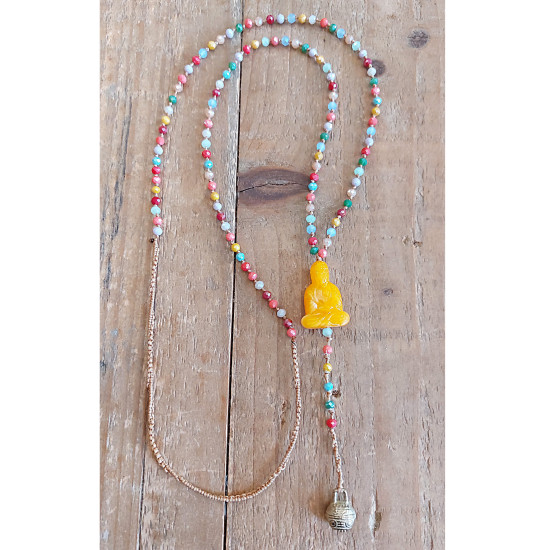 Rosary style Buddha necklace 1003082