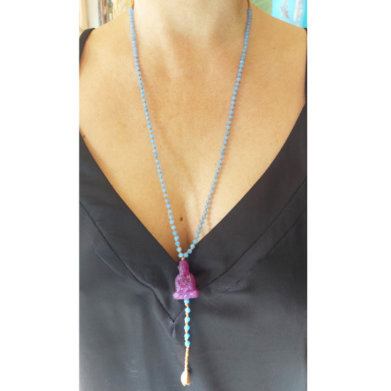 Rosary style Buddha necklace 1003087