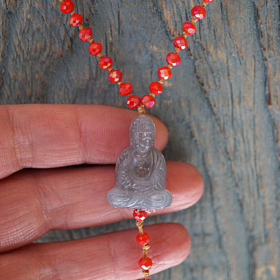 Rosary style Buddha necklace 1003088