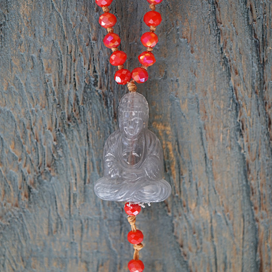Rosary style Buddha necklace 1003088