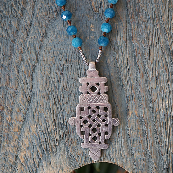 Ethiopian Cross Pendant Necklace 1003091
