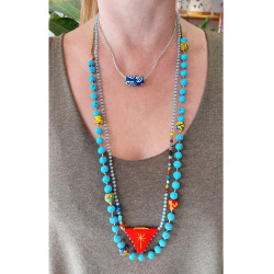 Colorful Hippie Boho necklace 1003115
