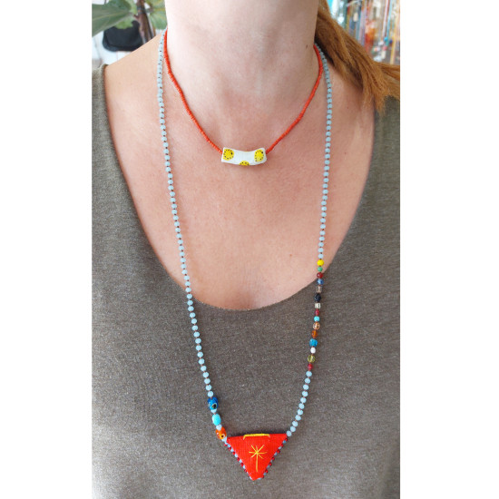 Colorful Hippie Boho necklace 1003111