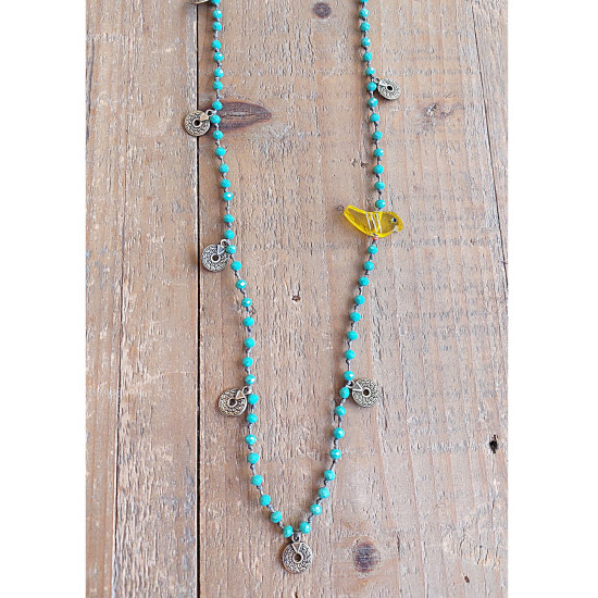 Boho Chic Crystal Bead Necklace 1003131