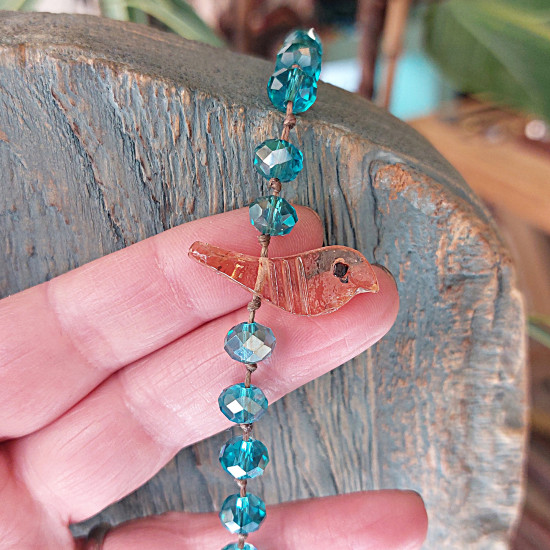 Boho Chic Crystal Bead Necklace 1003132