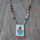 Mexican heart macrame necklace 1003148
