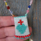 Mexican heart macrame necklace 1003148