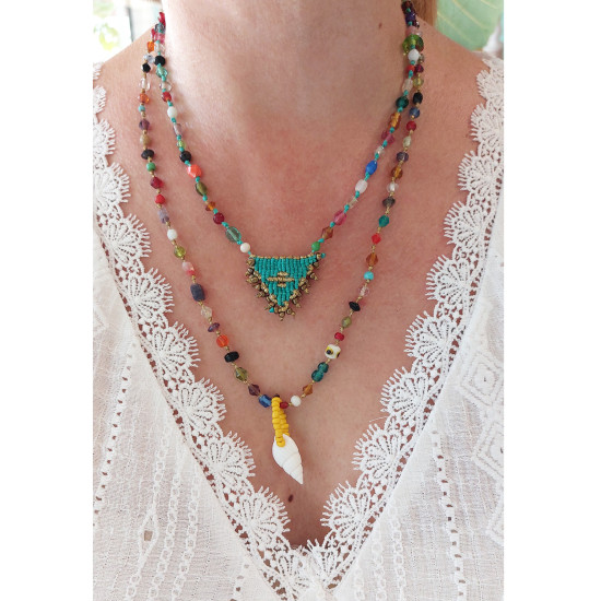 Talisman and shell necklace 1003179