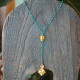 Mexican heart and skull necklace 1003181