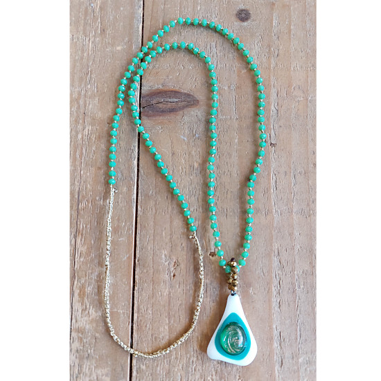 Blown glass necklace 1003188