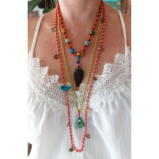 Blown glass necklace 1003189