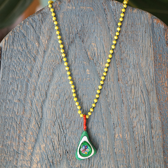 Blown glass necklace 1003189