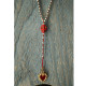 Mexican heart and skull necklace 1003194